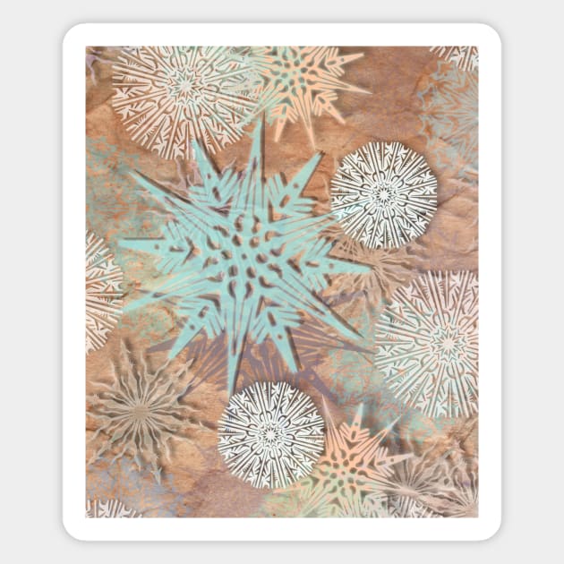 vintage snowflakes Magnet by augenWerk